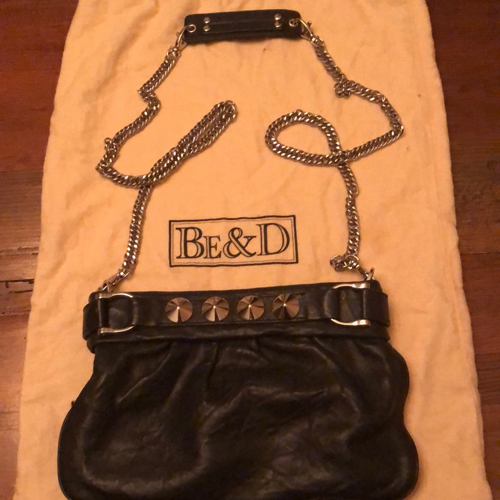 Vintage Be & D Garbo mini studded bag with silver hardware